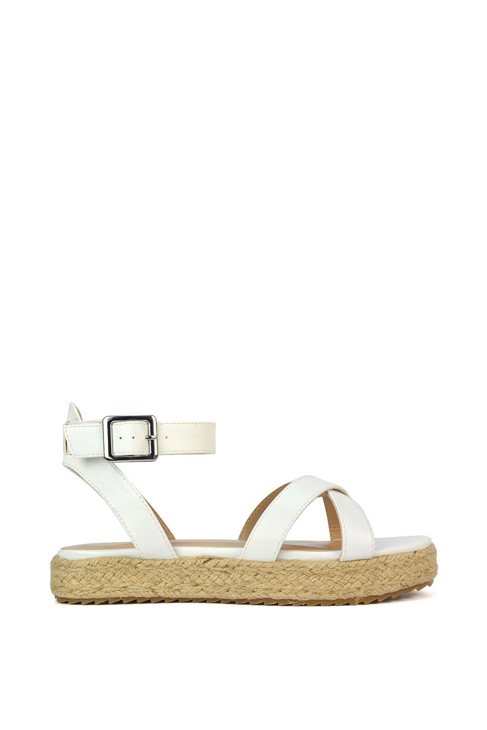'Demi' Strappy Espadrille Sandal Flatform Shoes with Ankle Strap