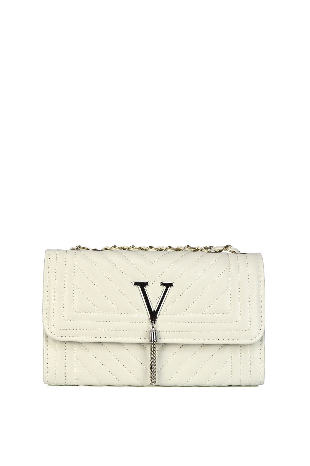 'Saint' Chain Detail Quilted Shoulder Bag