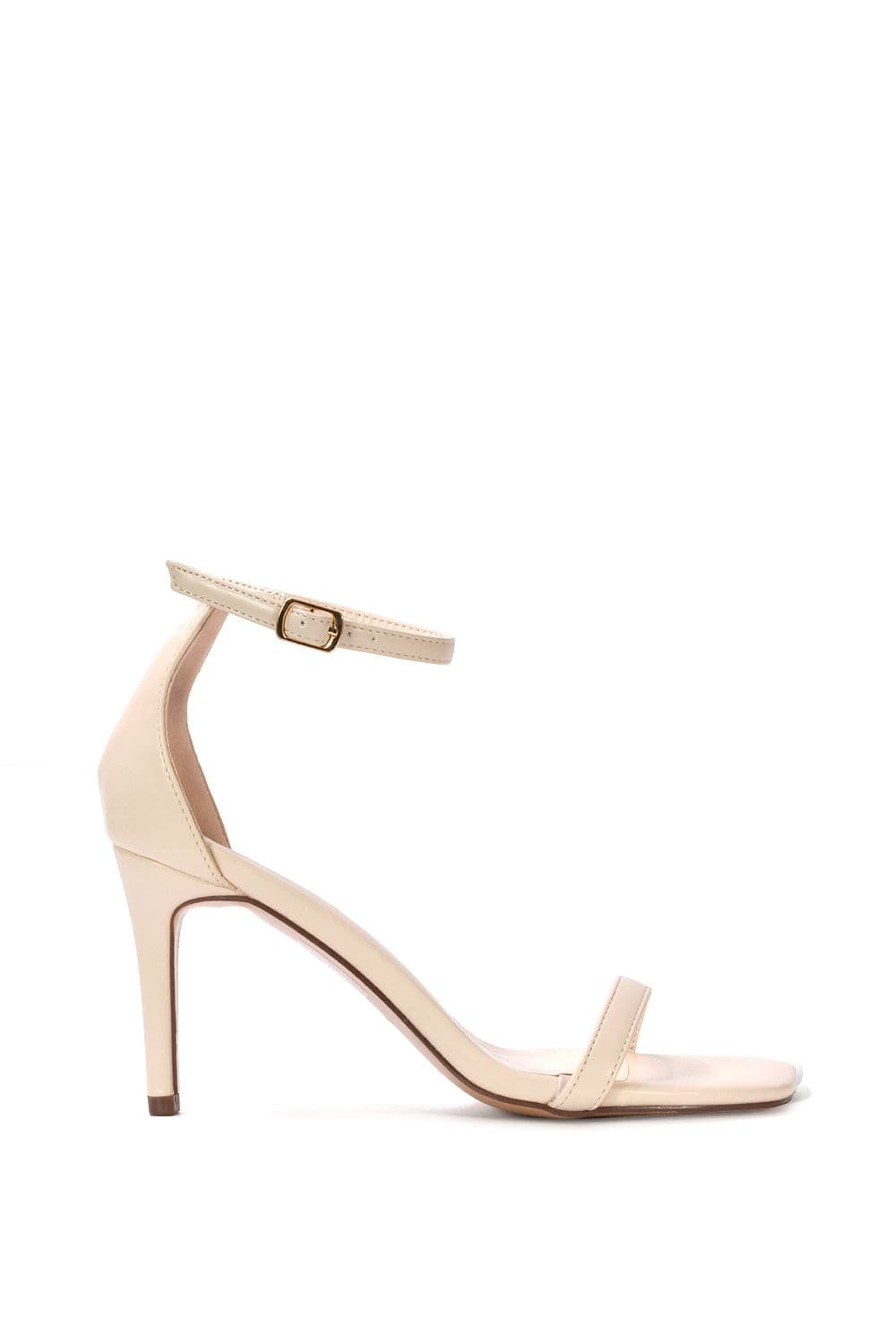XY London Women's 'Kylie' Strappy Wedge Heel Sandals With Ankle Strap in Nude | Size: 6