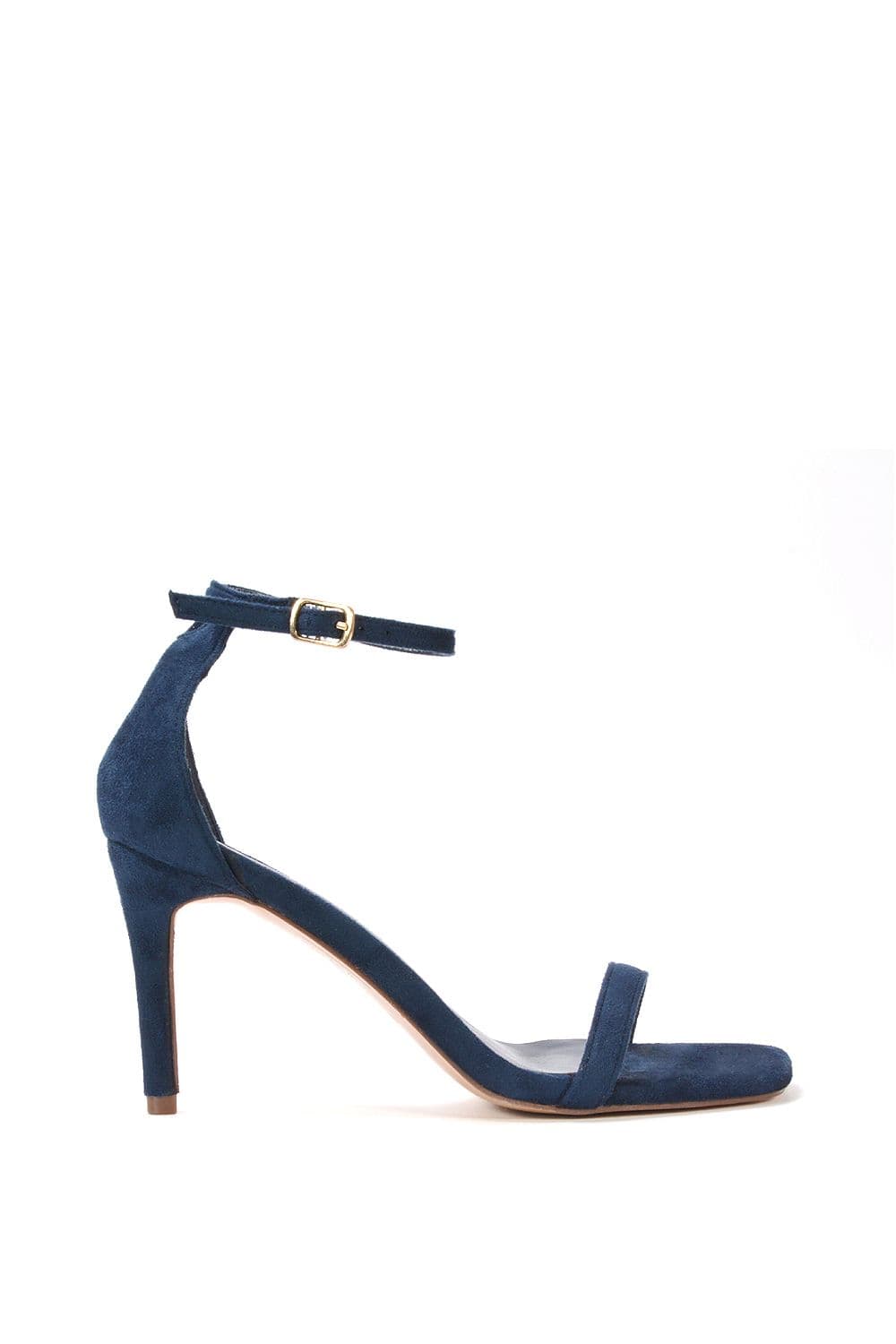 XY London Women's 'Kylie' Strappy Wedge Heel Sandals With Ankle Strap in Navy | Size: 5