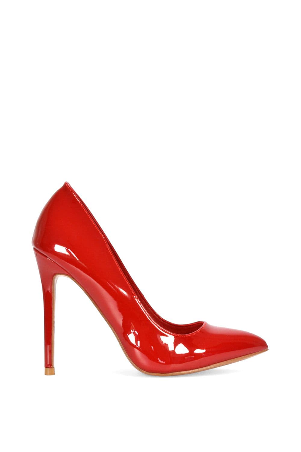 XY London Women's 'Lu Lu' Pointed Toe Statement Stiletto High Heel Court Shoes in Light Red | Size: 6