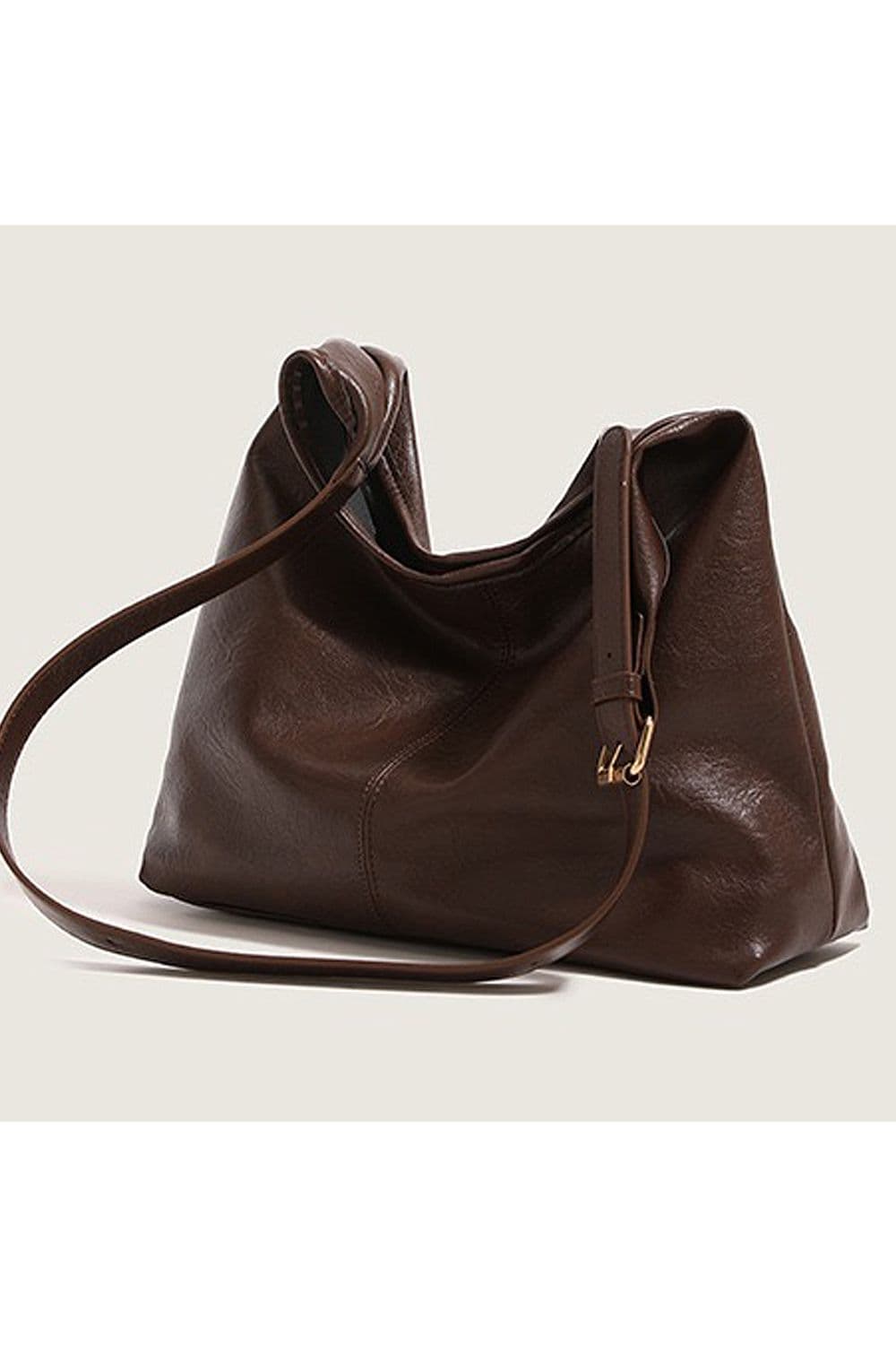 XY London 'Kelsey' Women's Slouchy Shoulder handbag With Adjustble Shoulder Strap in Brown
