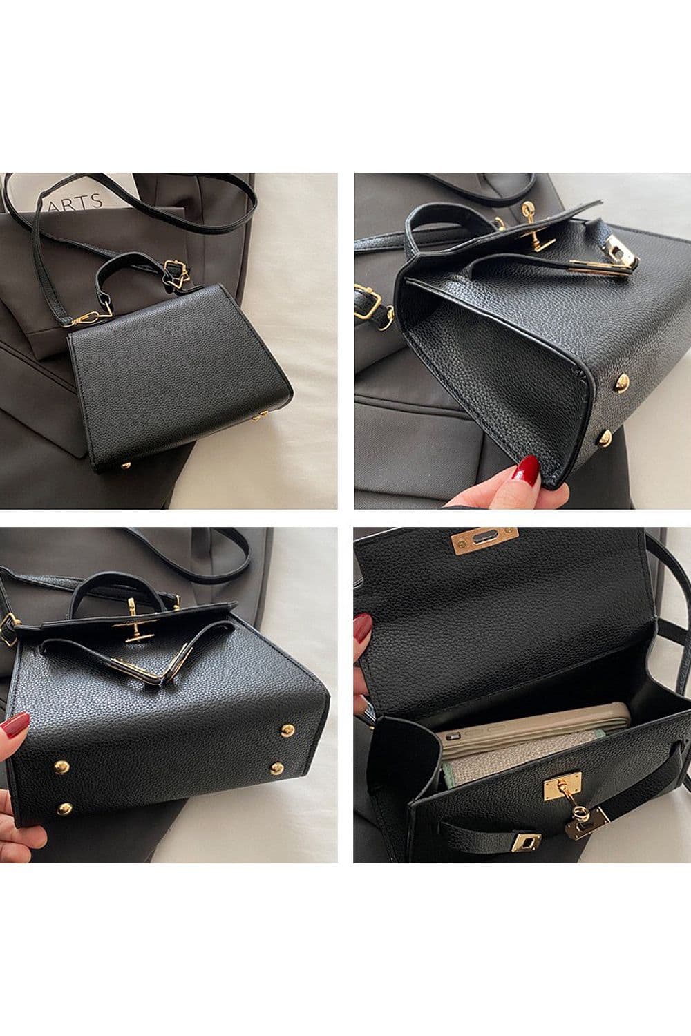 XY London 'Catherine' Women's Small Crossbody Shoulder Handbag in Black