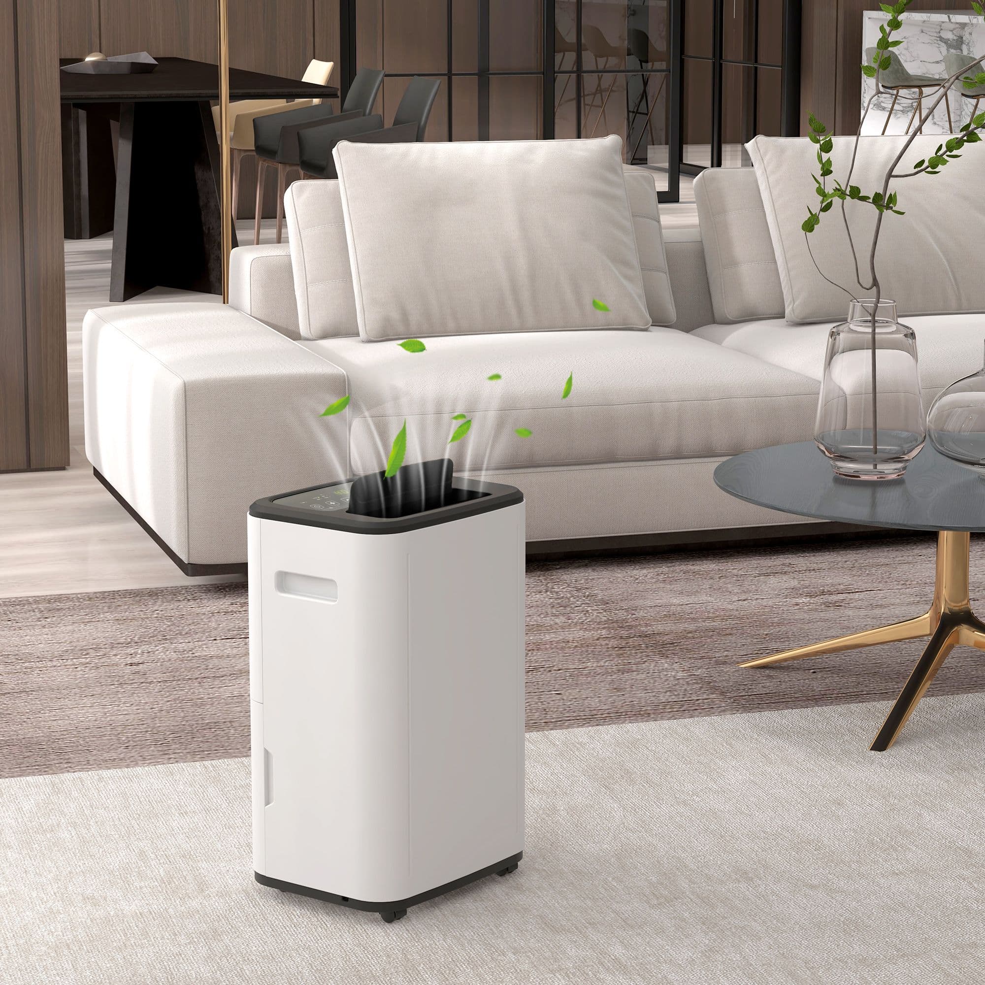 20L/Day 6L Portable Dehumidifier with 24H Timer, Auto Defog, Laundry Drying