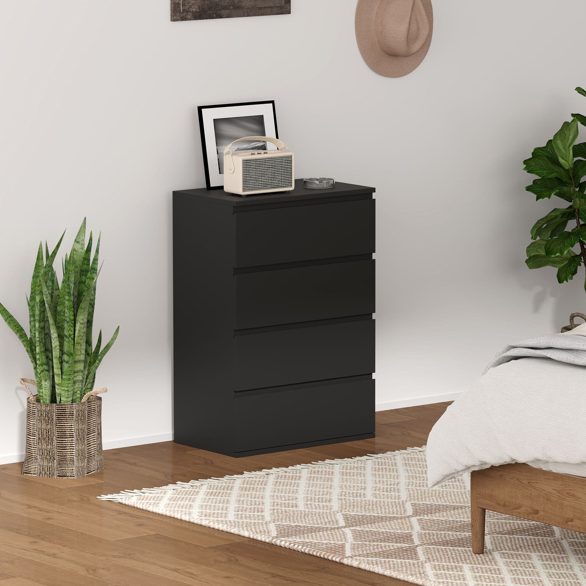 Chest of Drawers Modern 4 Drawers Dresser for Bedroom