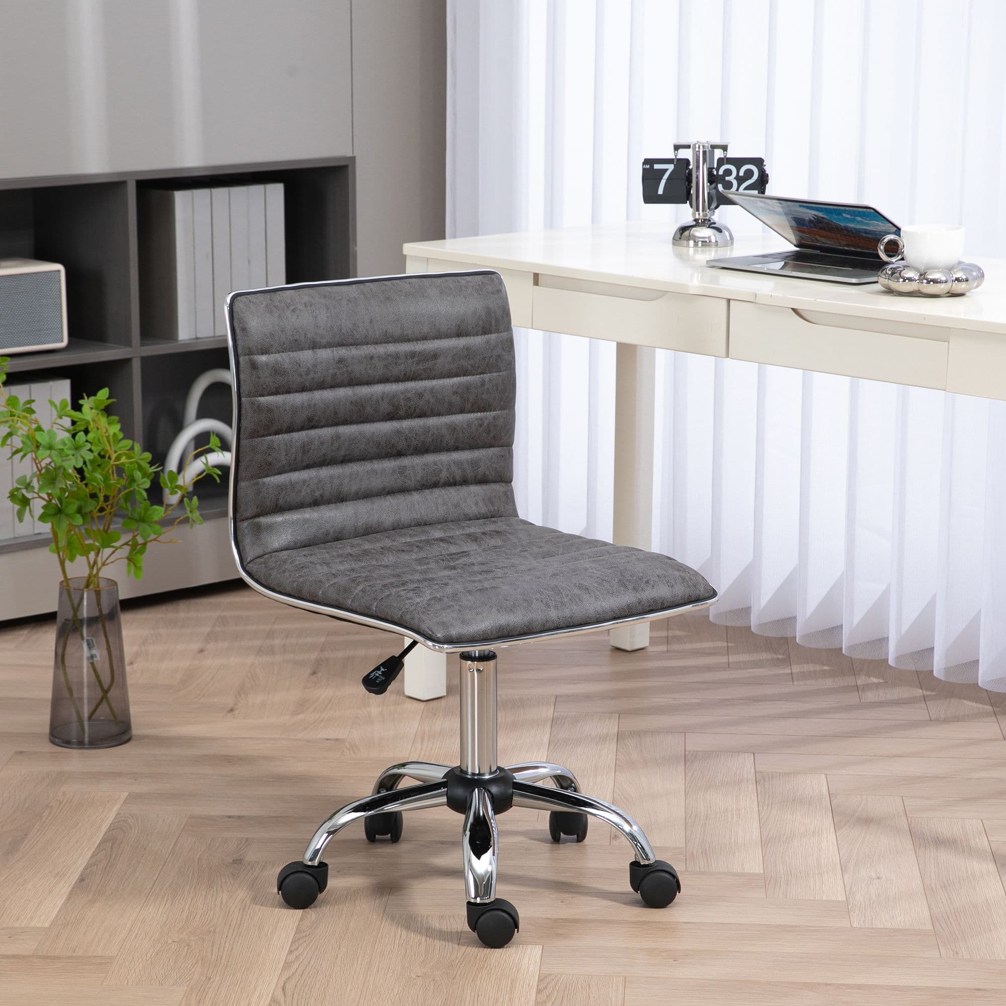 Ergonomic Executive Office Chair Computer Armless Wheels