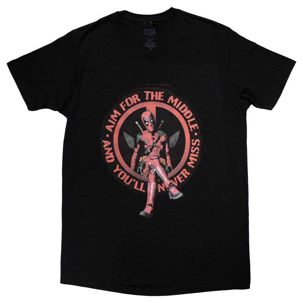 Deadpool Aim Middle Logo T Shirt