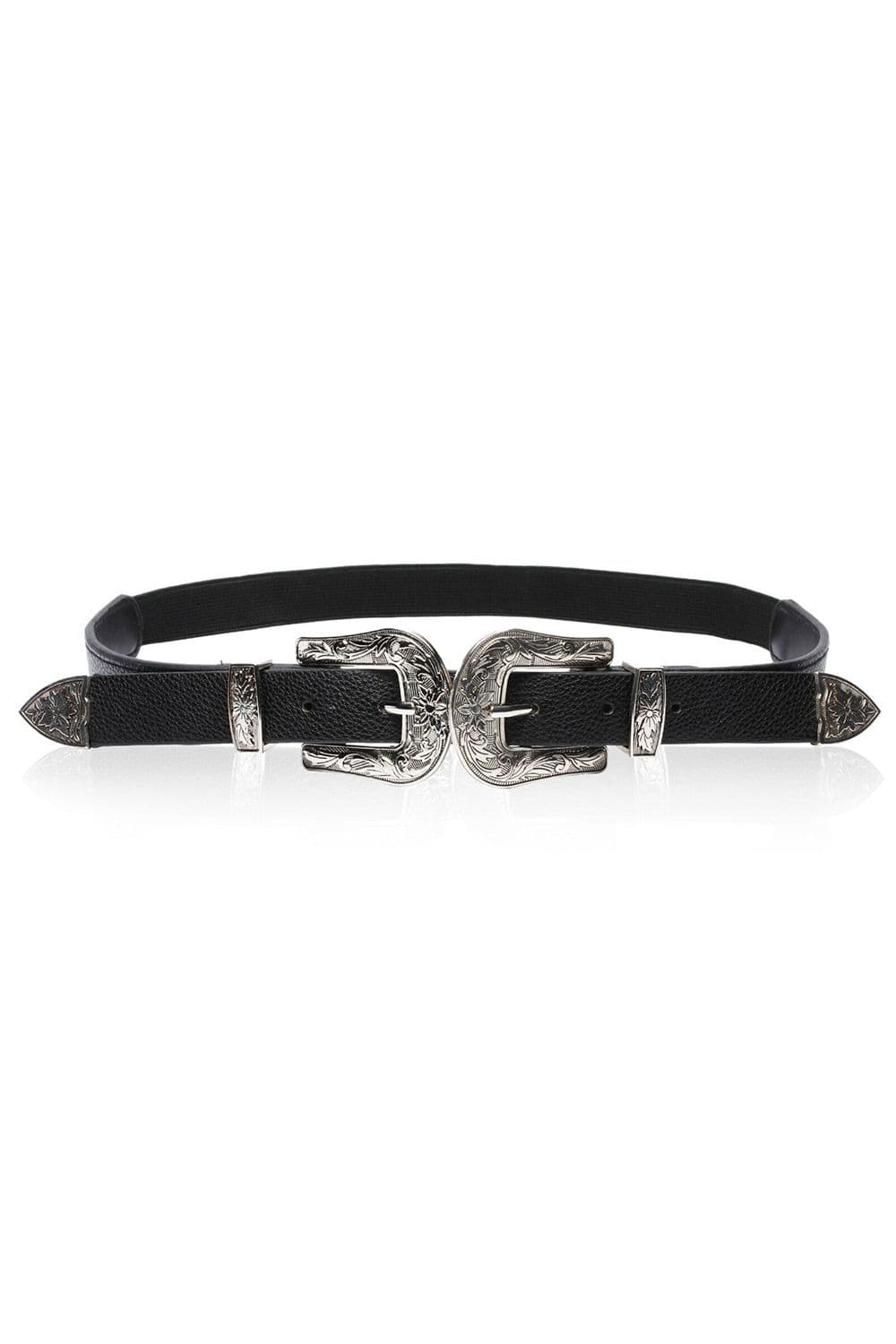 PU Leather Western Belt Vintage Style Buckle Belt