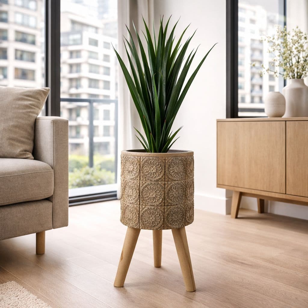 Large Planters Plant Pots Zandi Flowers fibreglass composite 40cm x 21.5cm Botanik