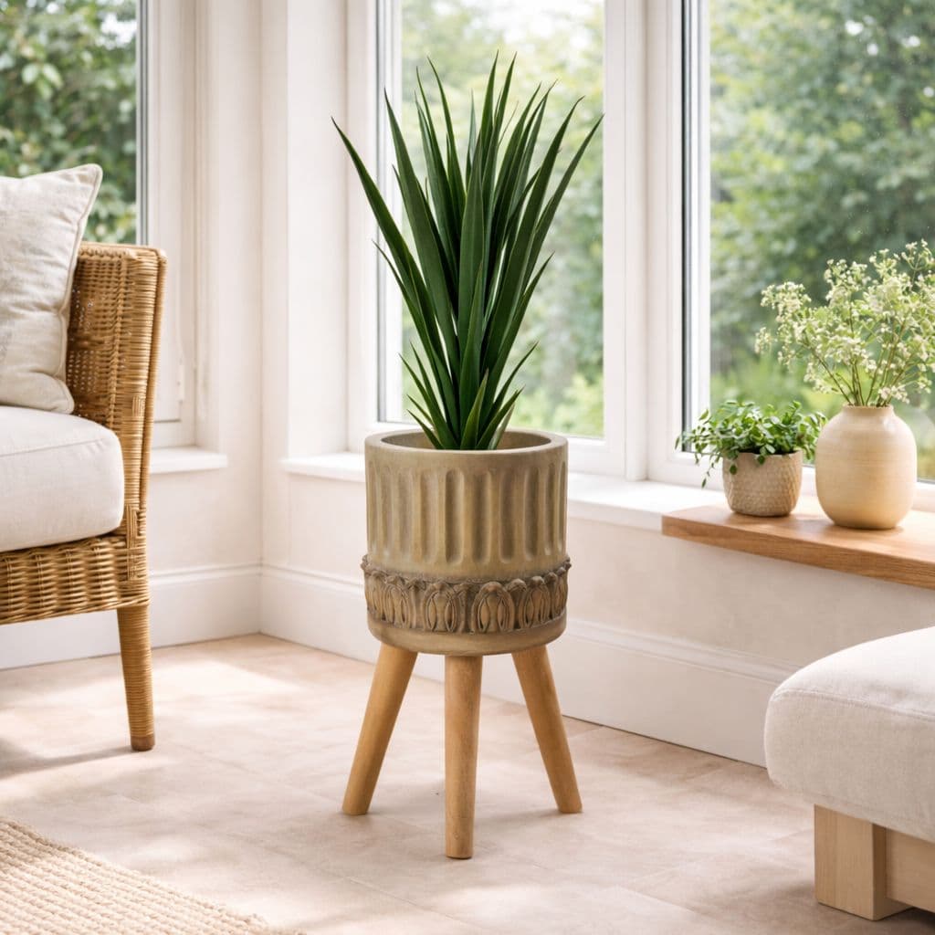 Large Planters Plant Pots Zandi Roman fibreglass composite 40cm x 21.5cm Botanik