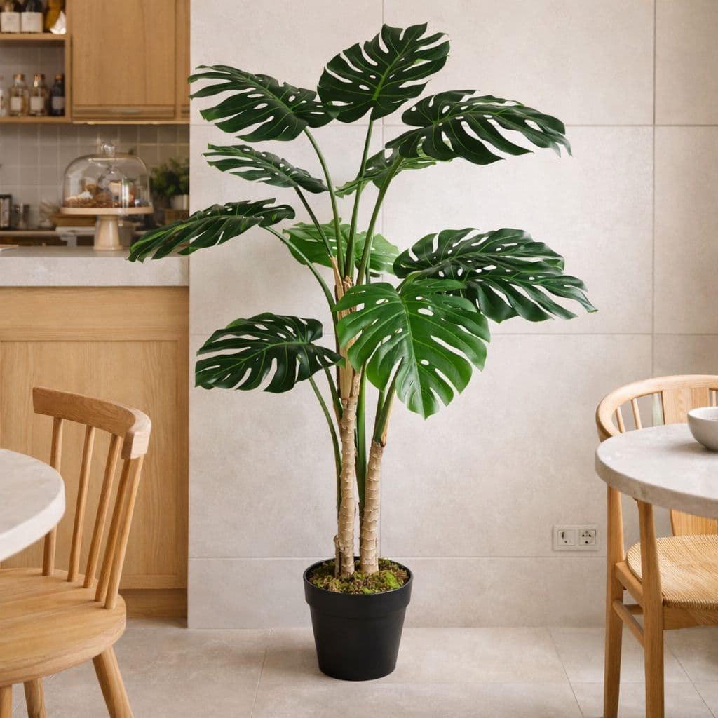 Artificial Monstera Plant 150cm Luxury Cheese Plant 5ft Tall Botanik