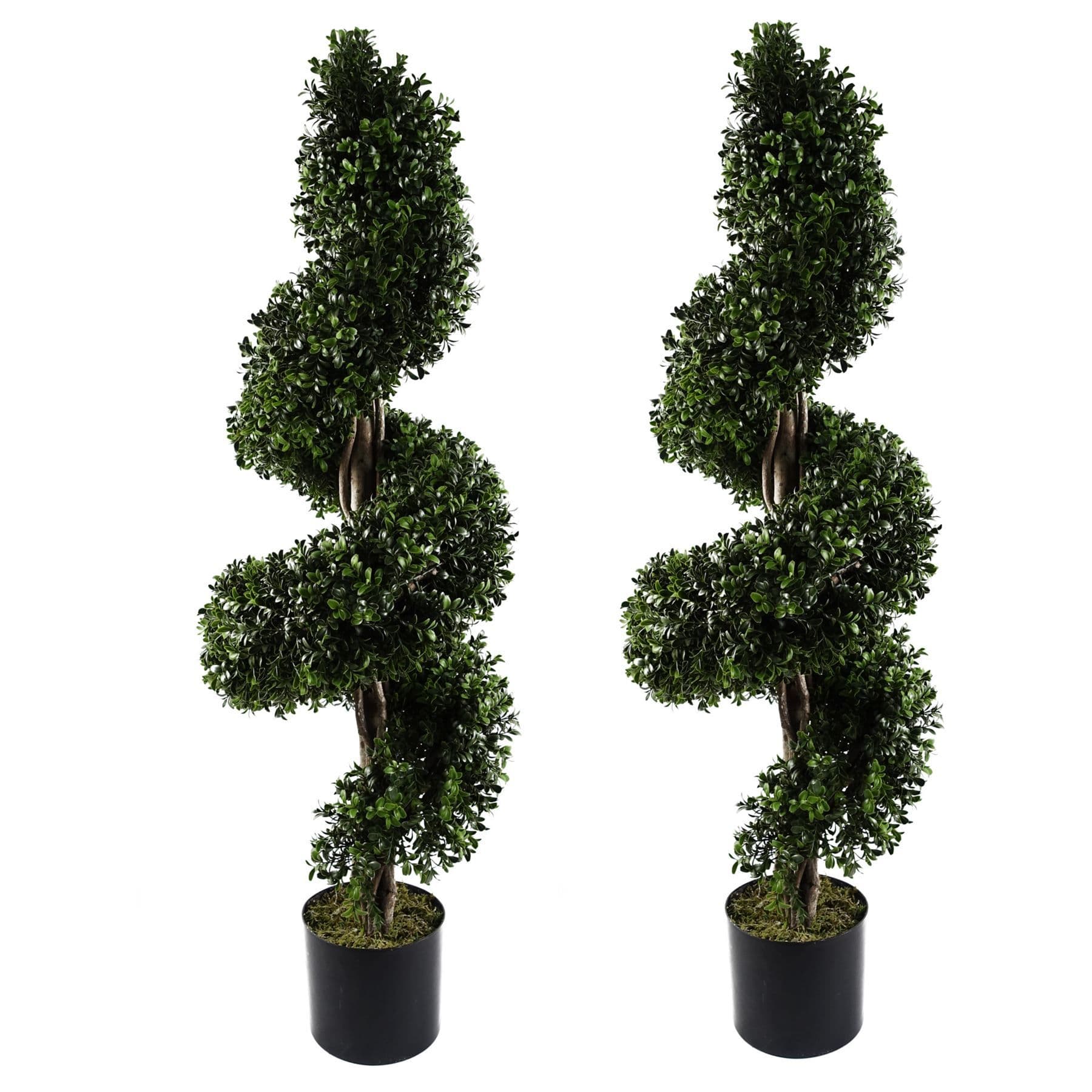 120cm Spiral Buxus Artificial Tree UV Resistant Outdoor