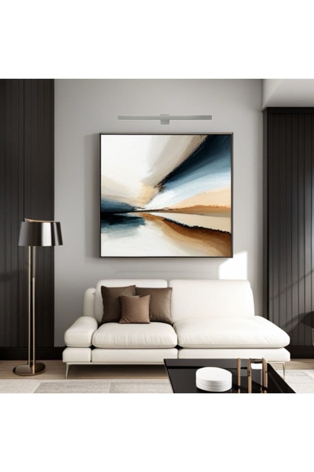 CGC Lighting 'Libra' Satin Nickel LED Rechargeable Magnetic USB Over Picture Wall Light