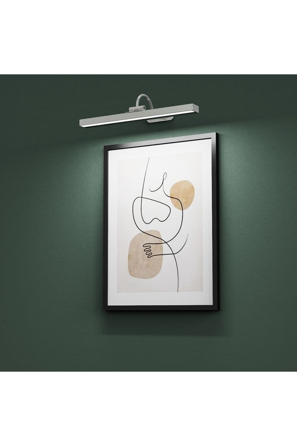 'Virgo' Curved White LED Rechargeable Magnetic USB Over Picture Wall Light