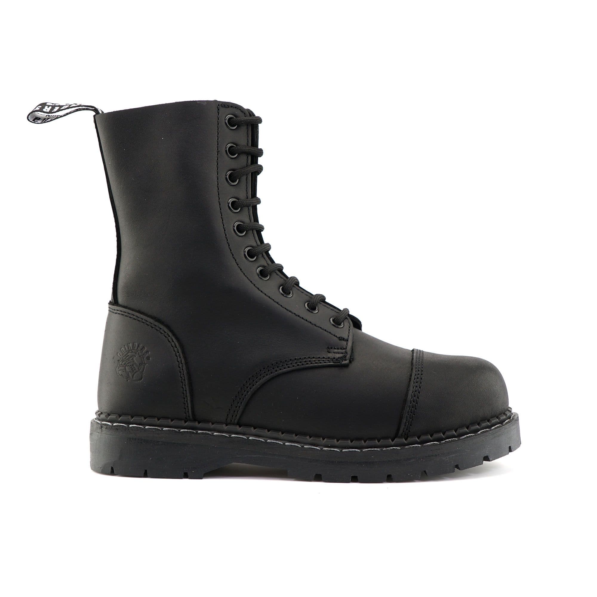 Leather Steel Toe Cap Lace Up Boots Stag ACS