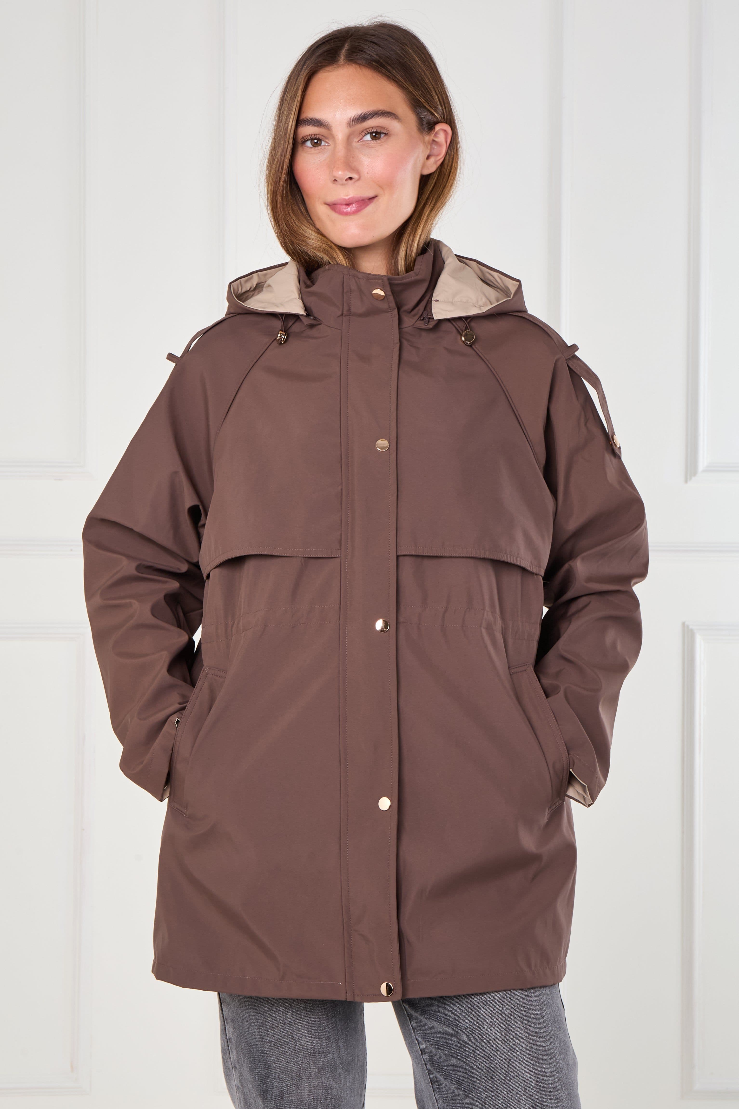 Chocolate & Stone Reversible Parka