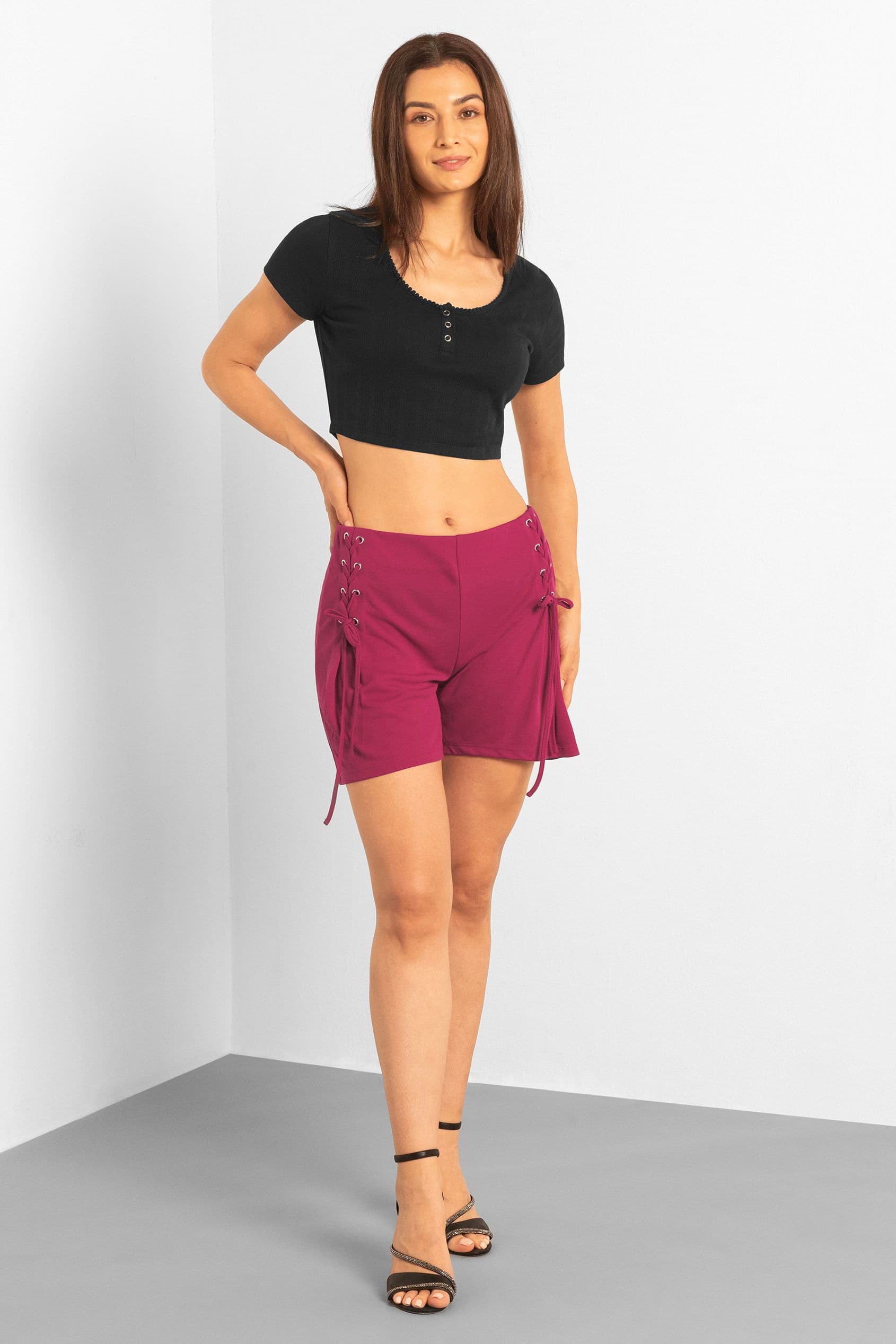 Draw Cord Details Boxy Shorts