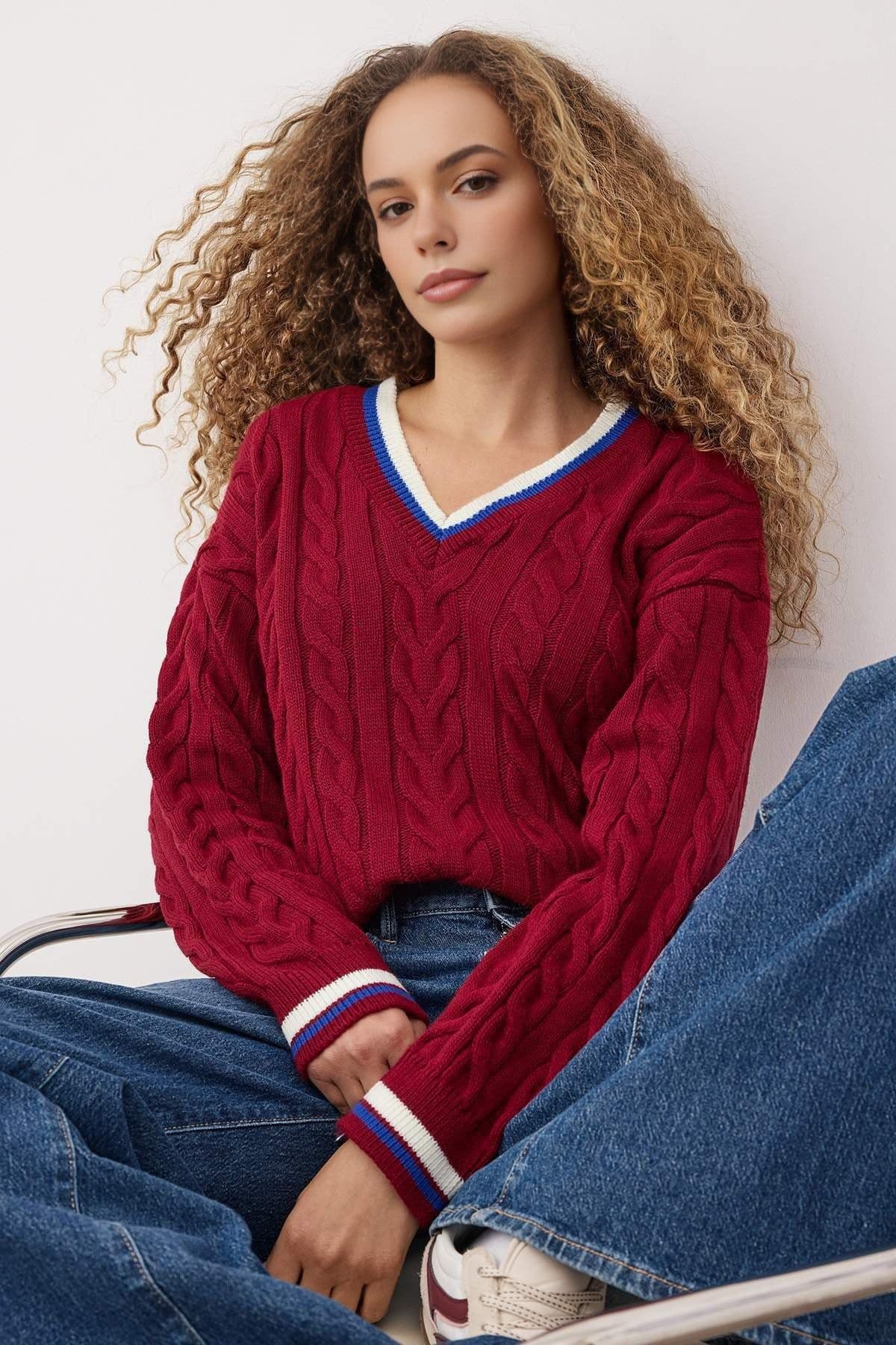 Collegiate Cable Knit Regular Fit Sweater