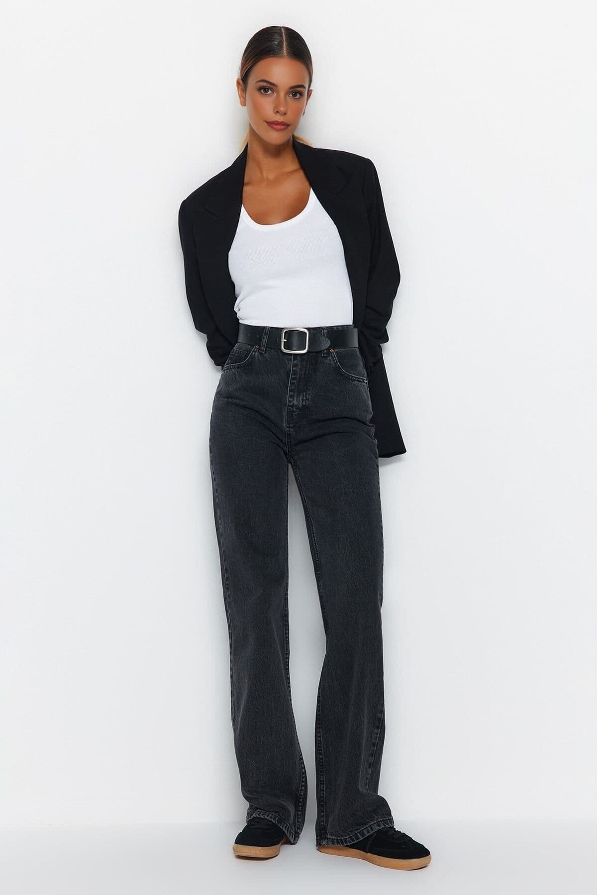 Faded Vintage High Waisted Wide Leg Jeans