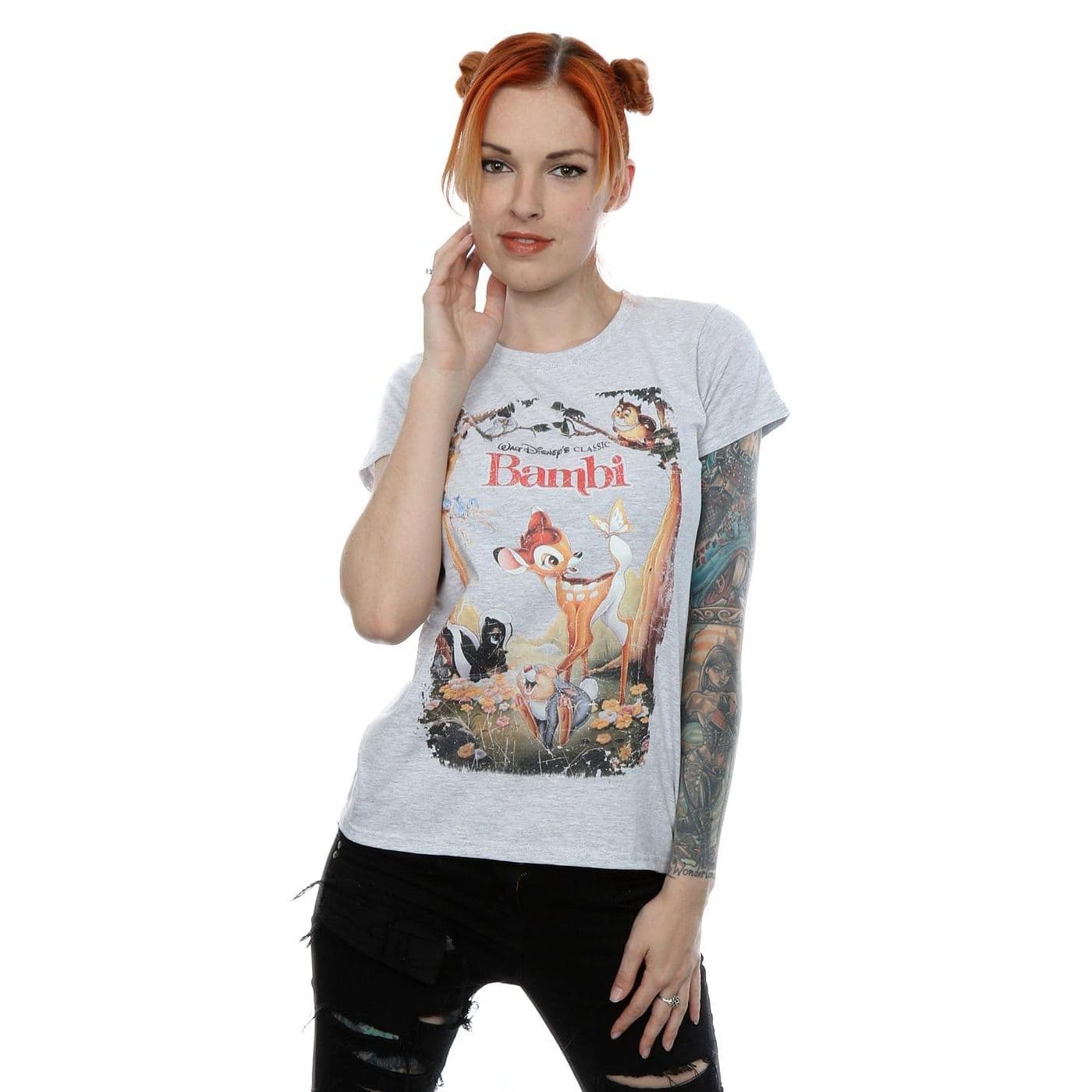 Bambi Retro Poster Cotton T Shirt