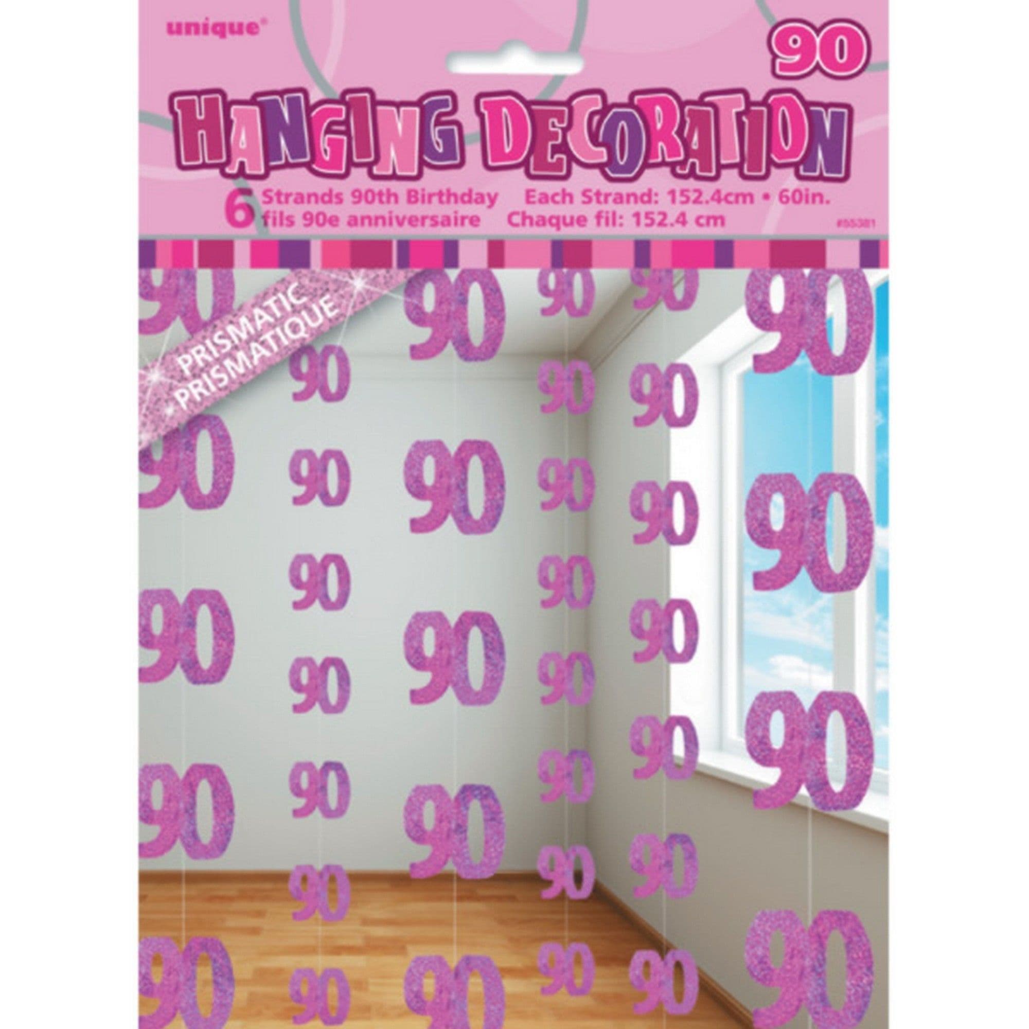 90th Birthday Anniversary Hanging String Decorations