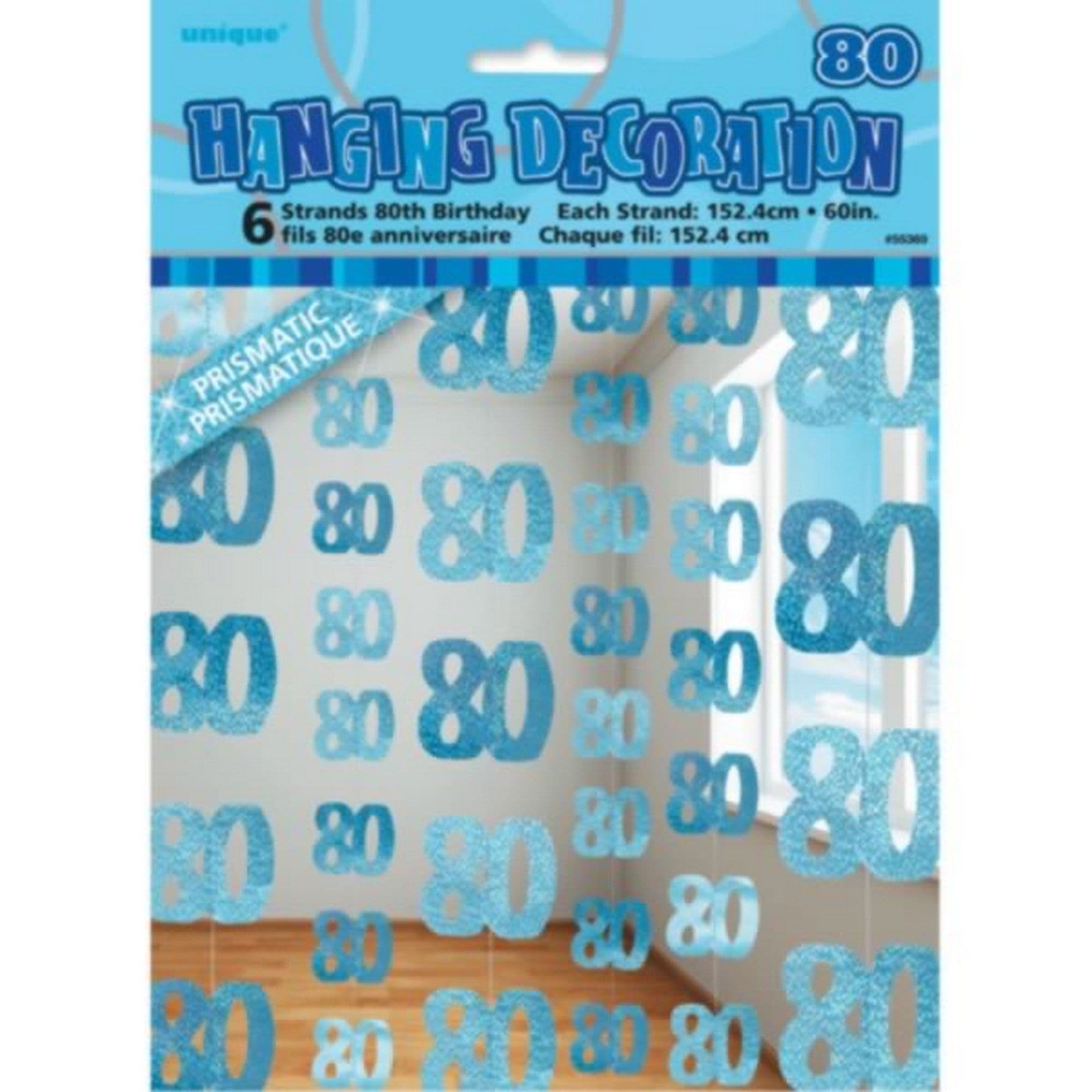 80th Birthday Anniversary Hanging String Decorations