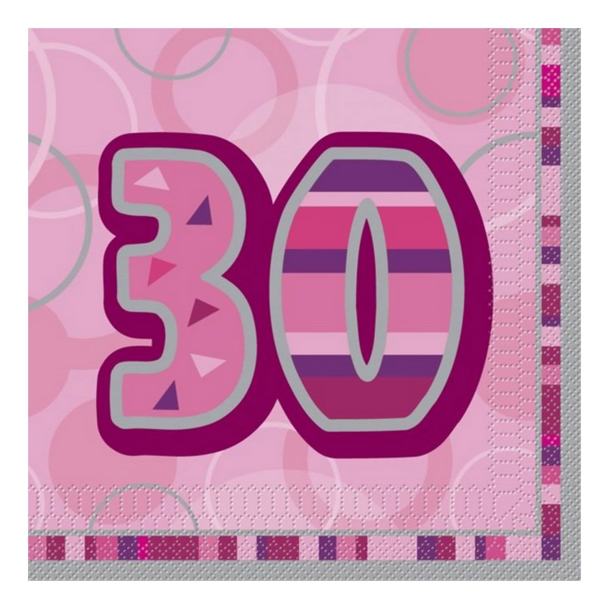 Glitz 30th Birthday Napkins