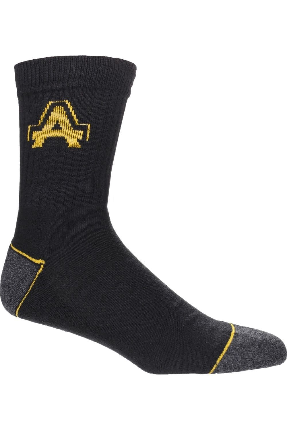 Contrast Ribbed Workwear Socks (Pack Of 3)