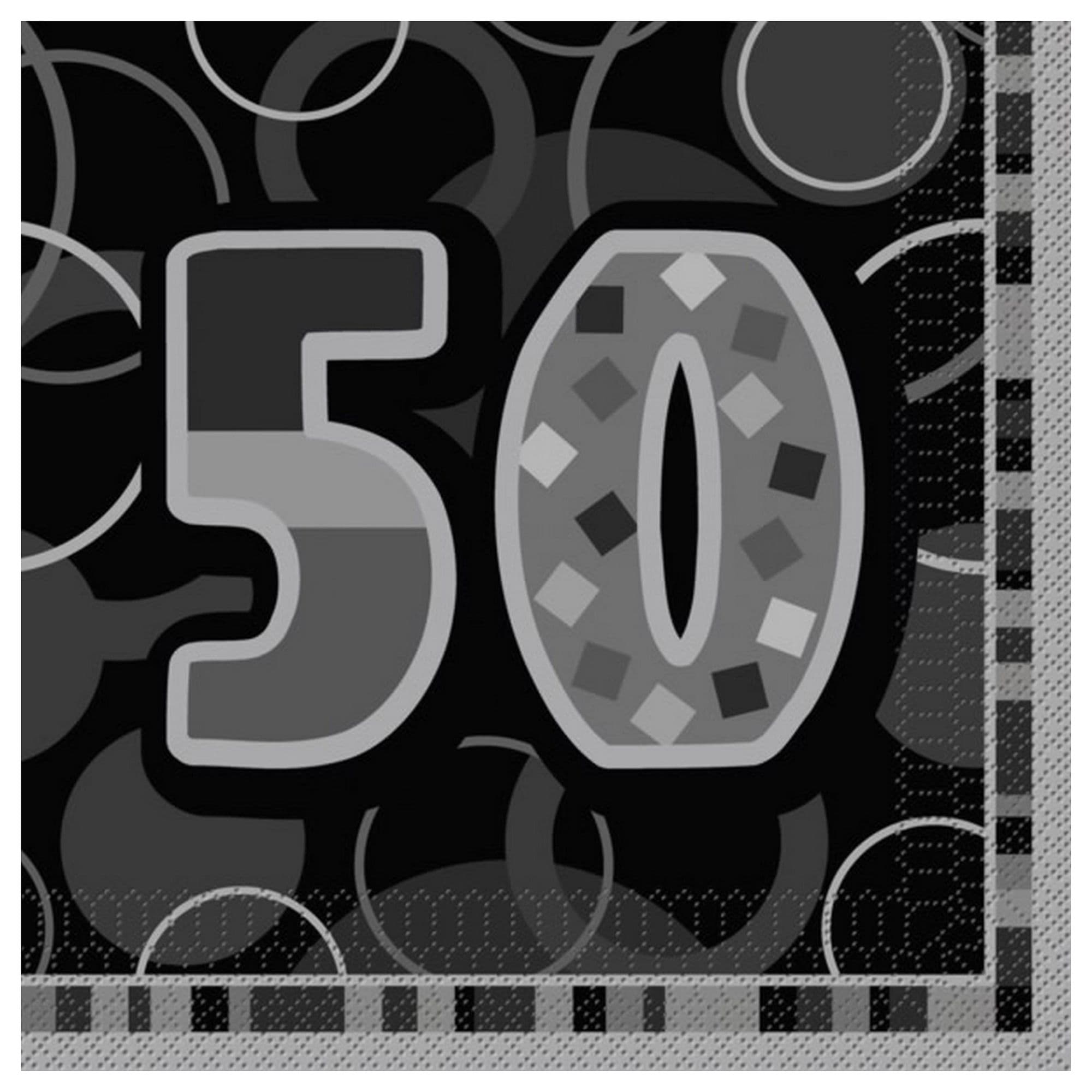 Glitz 50th Birthday Napkins