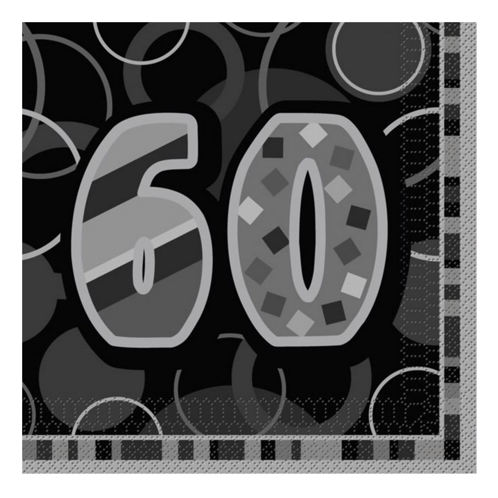 Glitz 60th Birthday Napkins