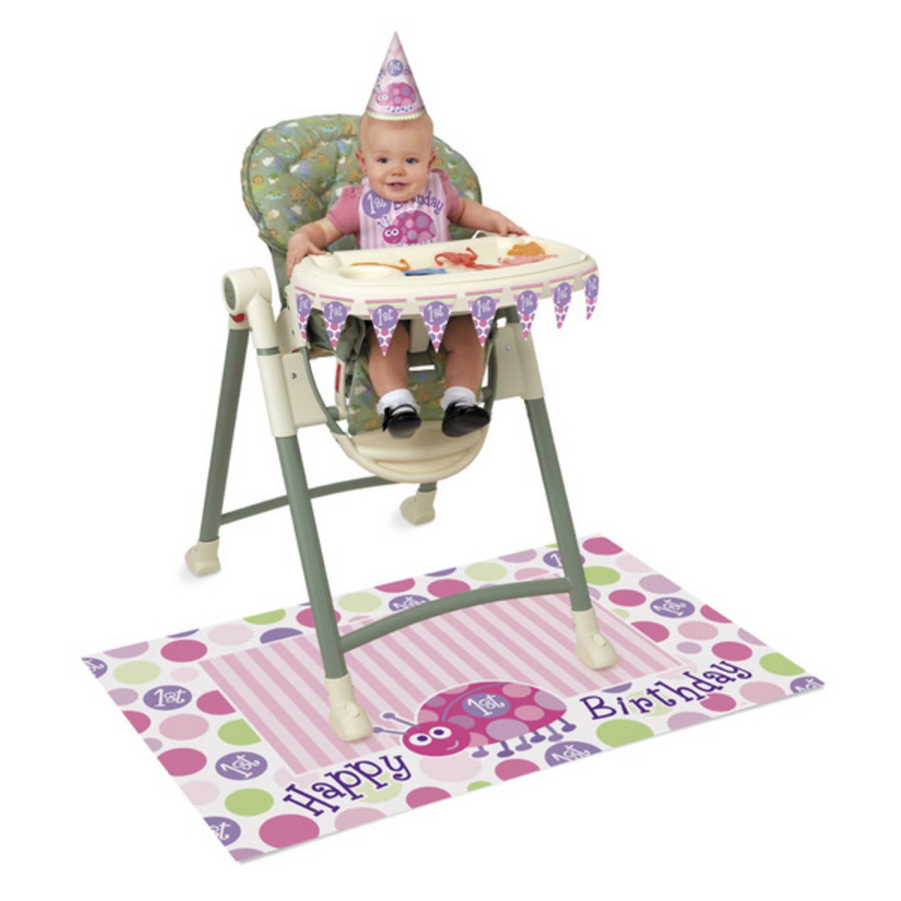 1st Birthday High Chair Kit Ladybug Design