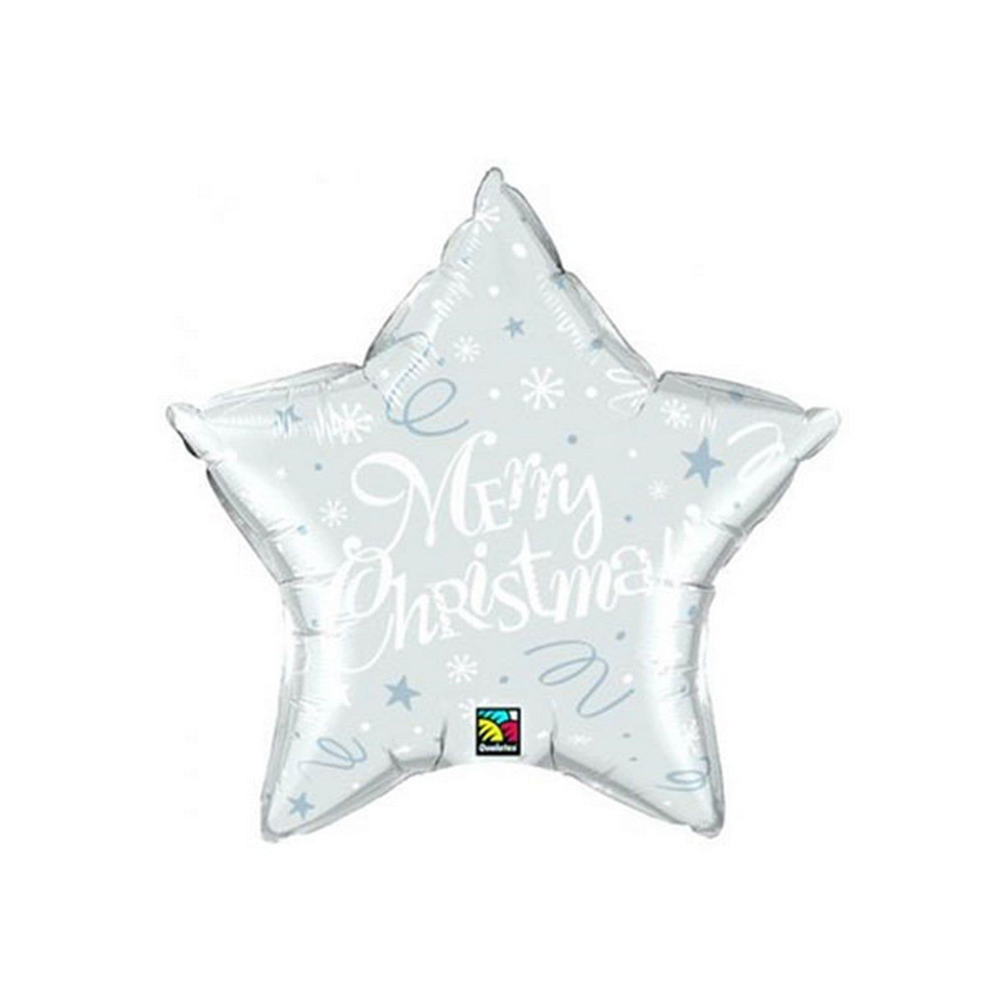 Merry Christmas Star Shaped Festive Foil Balloon