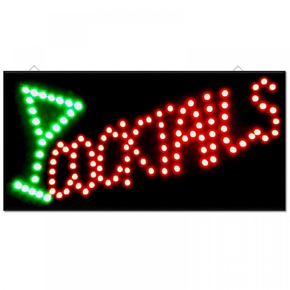 Led Bar Sign Cocktail Drinks Pub Club Window Shop Display