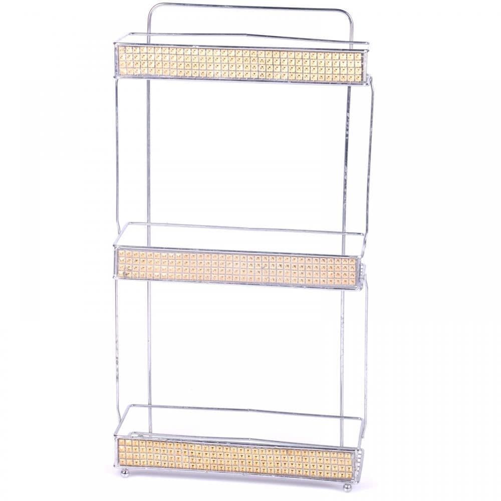 Chrome 3 Tier Bathroom Hanging Shower Storage Rack Organiser