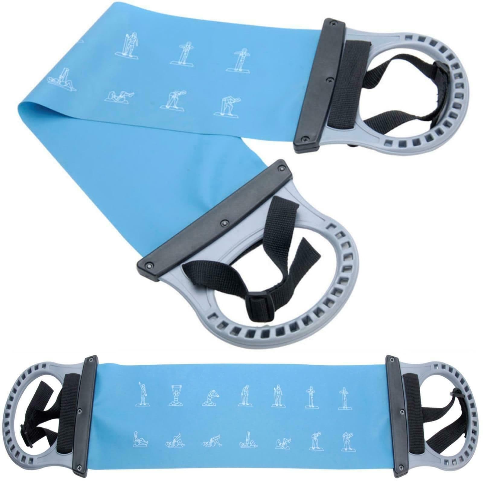 Aerobic Exercise Latex Belt Band Glutes Yoga Pilates Handles