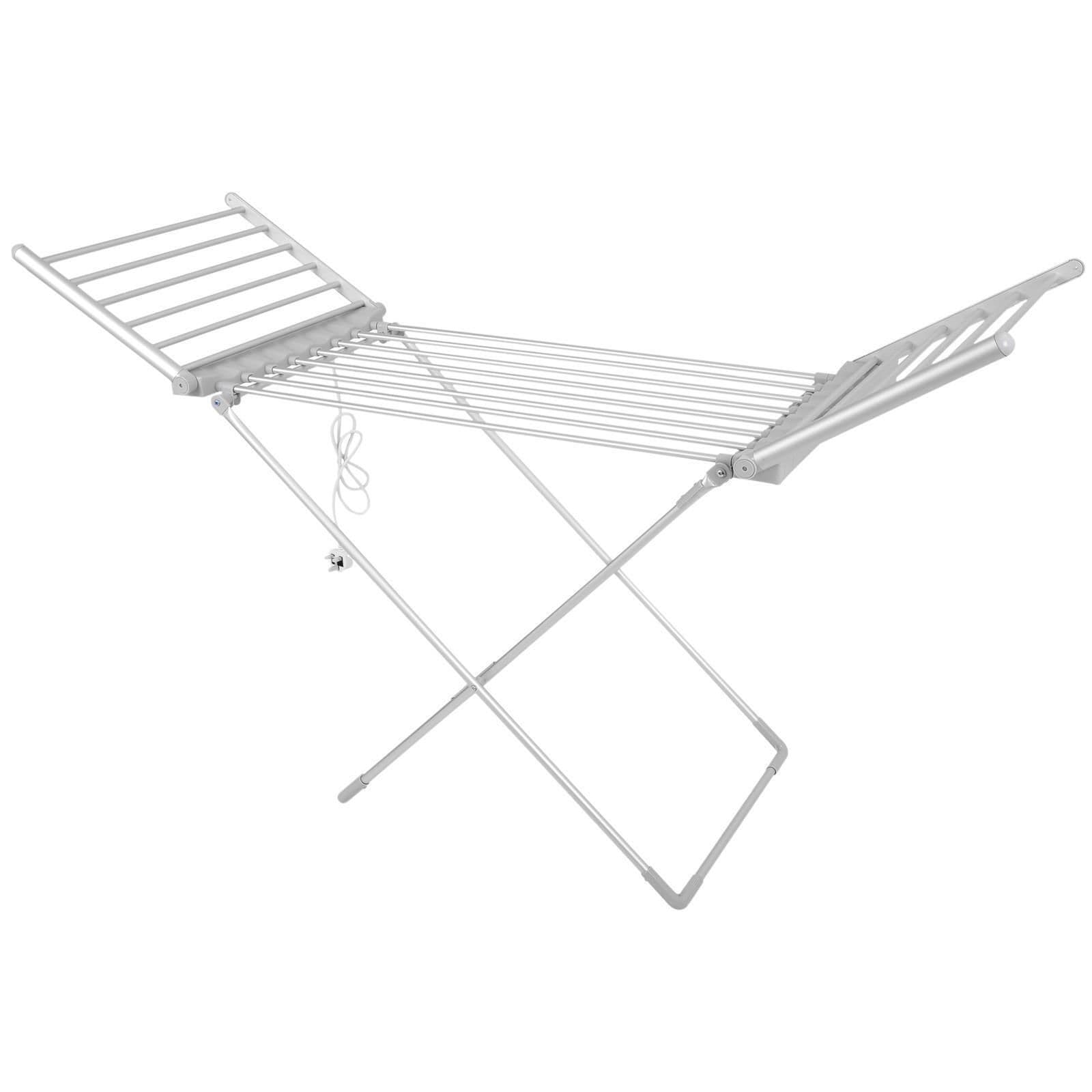 Electric Folding Heated Clothes Airer Drying Horse Rack Washing Laundry Dryer