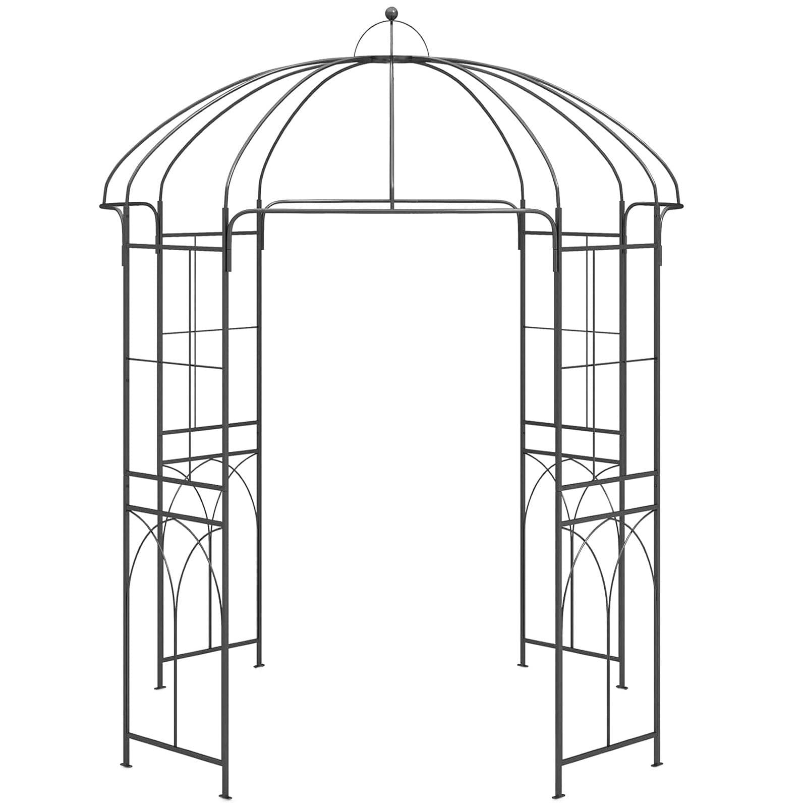 Metal Garden Arch Trellis Bird Cage Shape Arbour Gazebo Pergola Pavilion