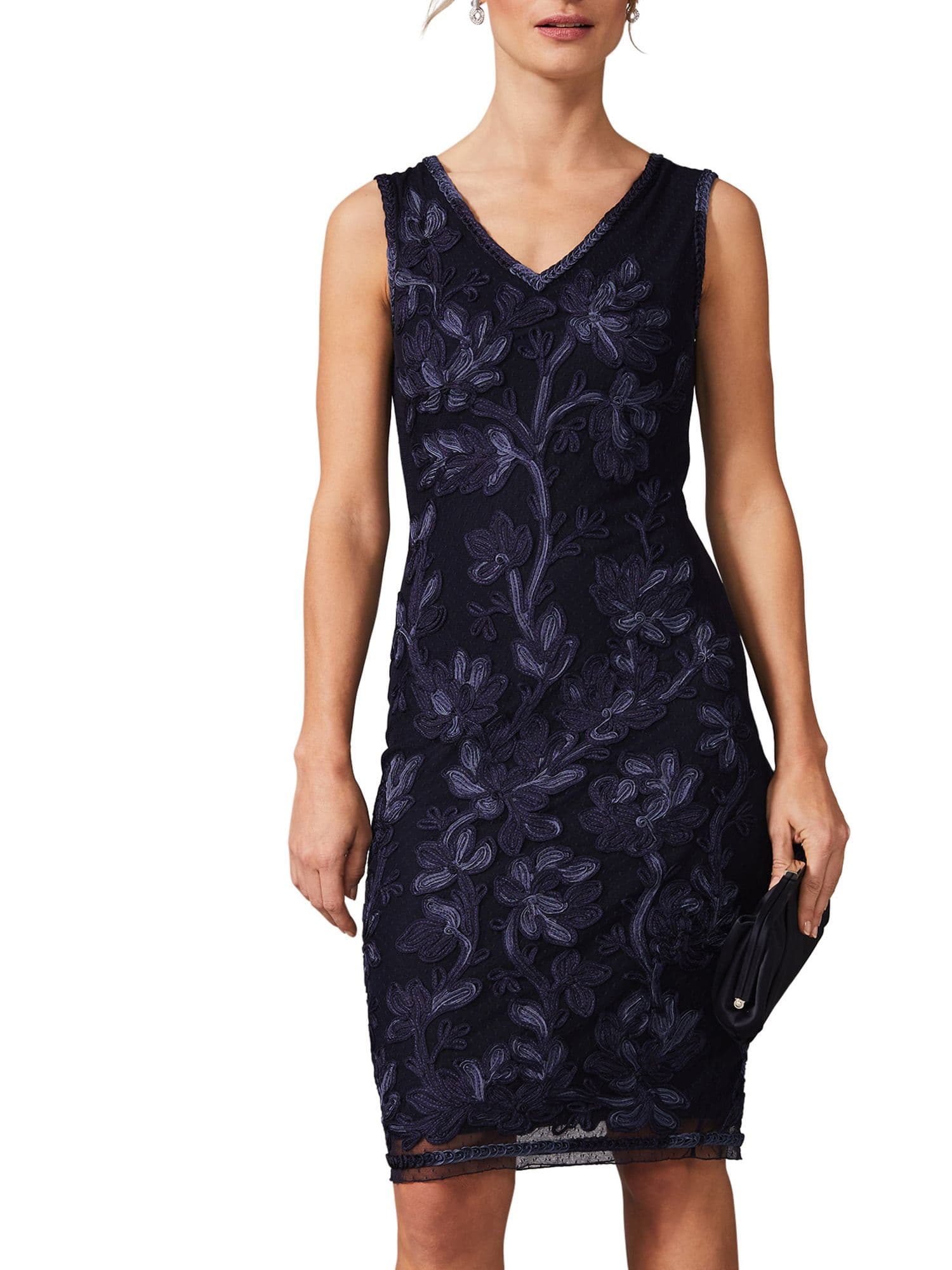 Blanca Tapework Lace Fitted Dress