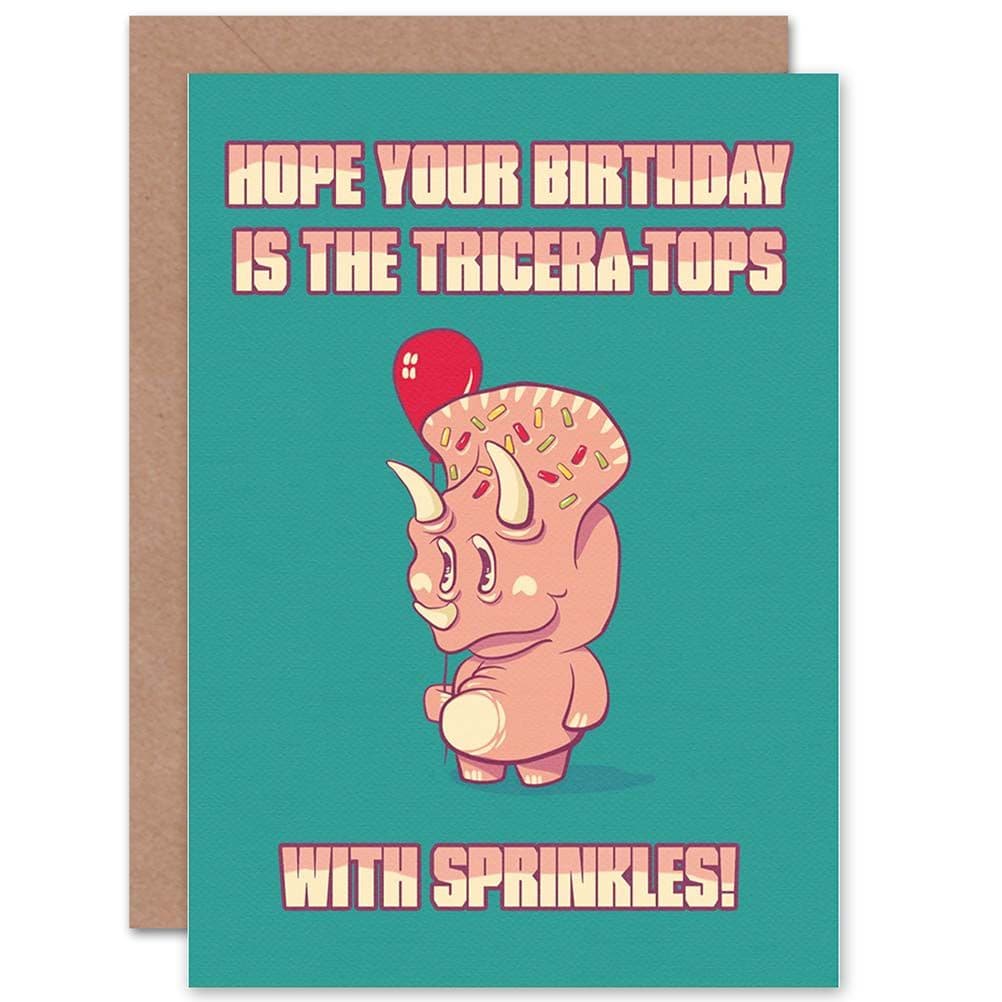 Birthday Dinosaur Pun Sprinkles Greetings Card