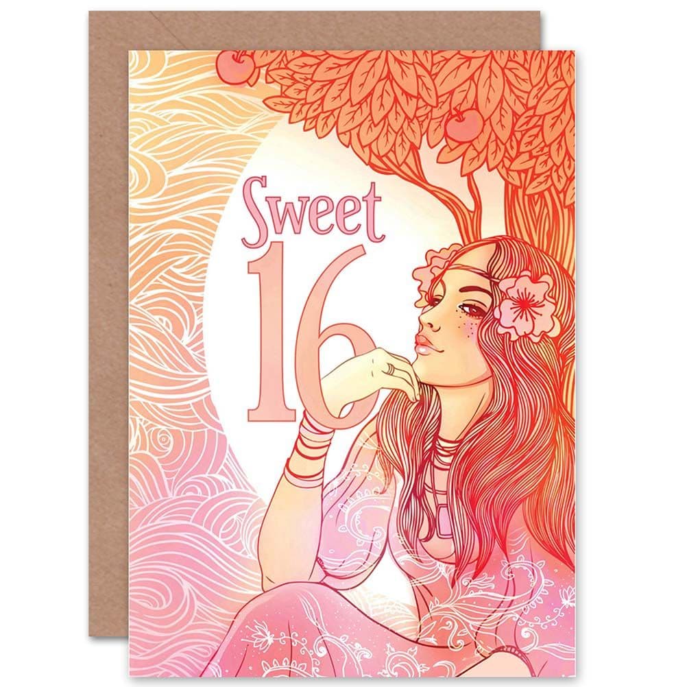 Sweet 16 Girl Sixteenth Birthday Greetings Card