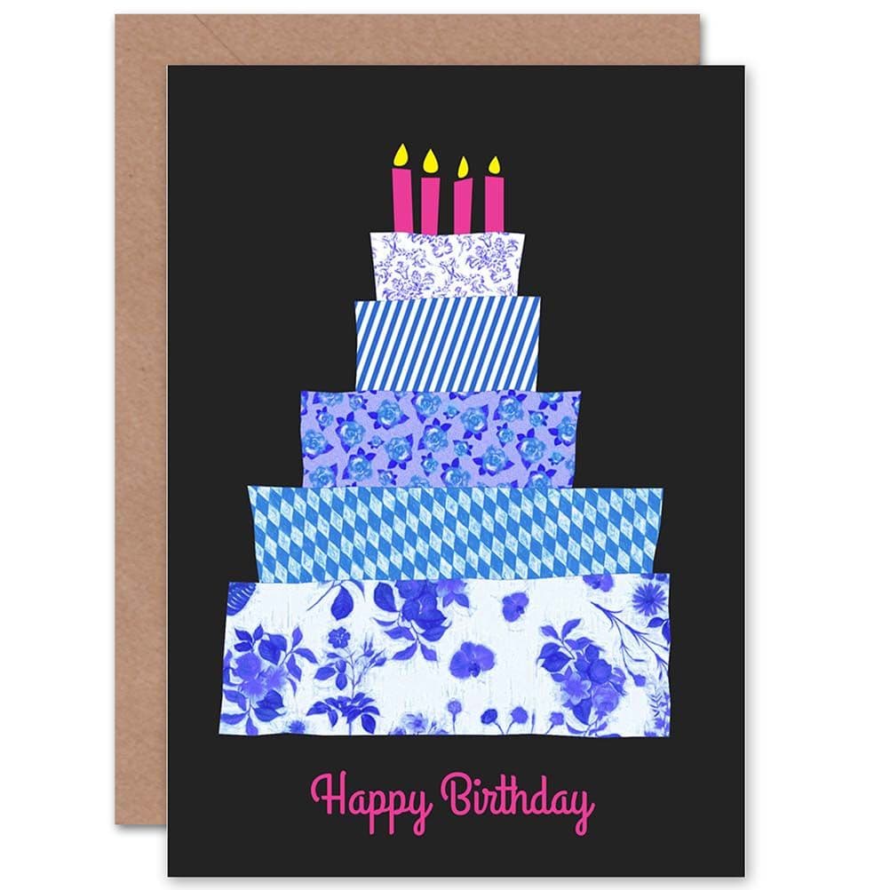 Pattern Birthday Cake Greetings Card