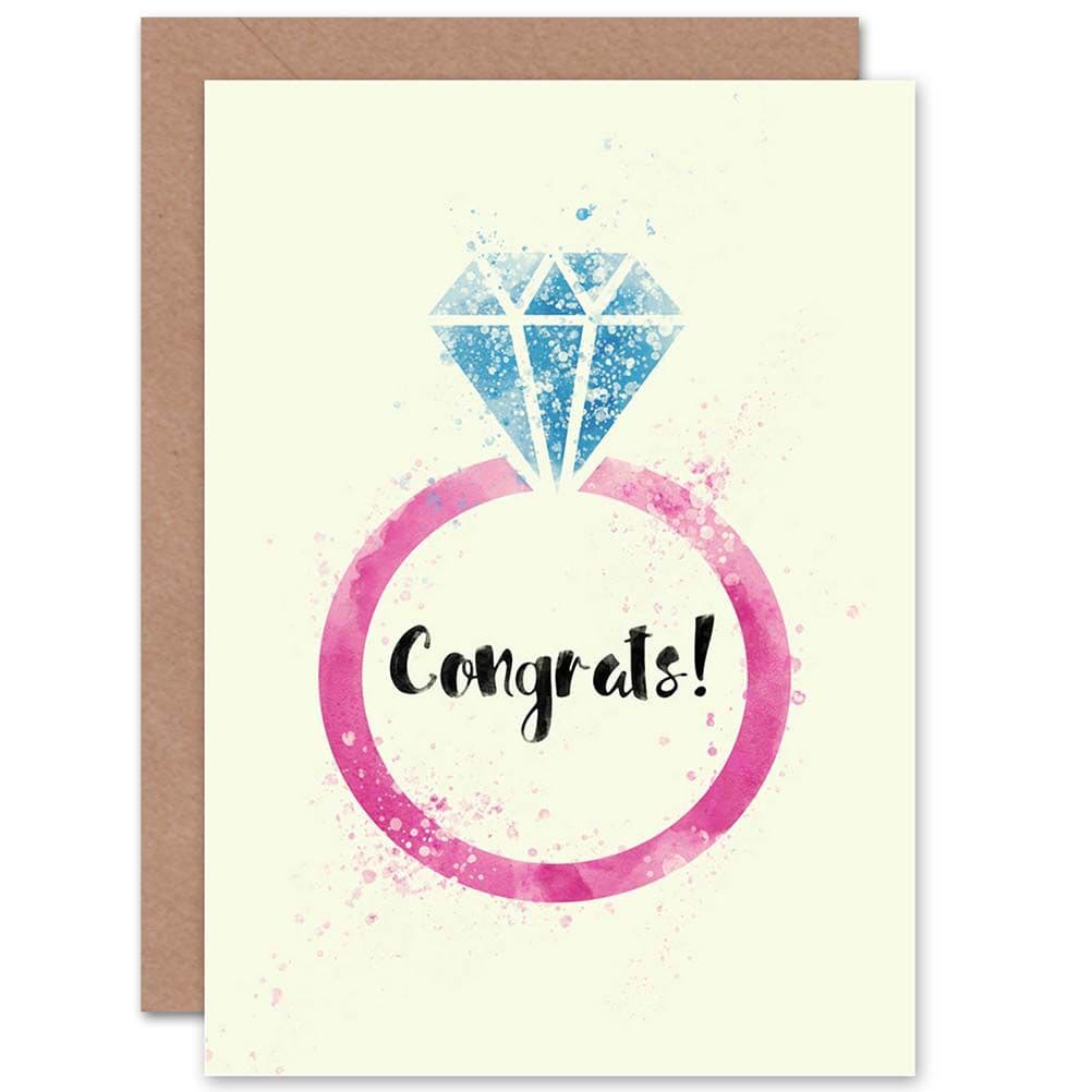 Congratulations Diamond Ring Greetings Card