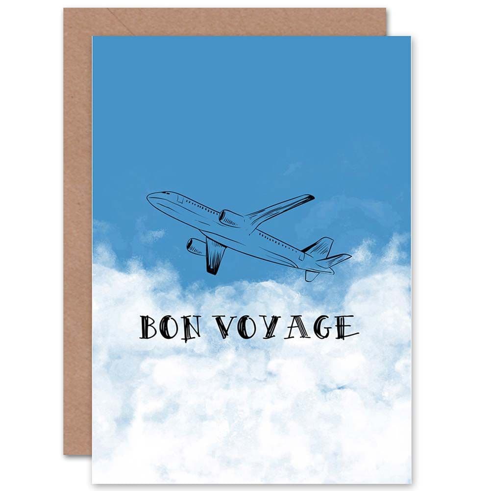 Bon Voyage Plane Greetings Card