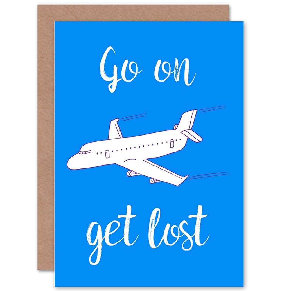 Get Lost Plane Bon Voyage Greetings Card