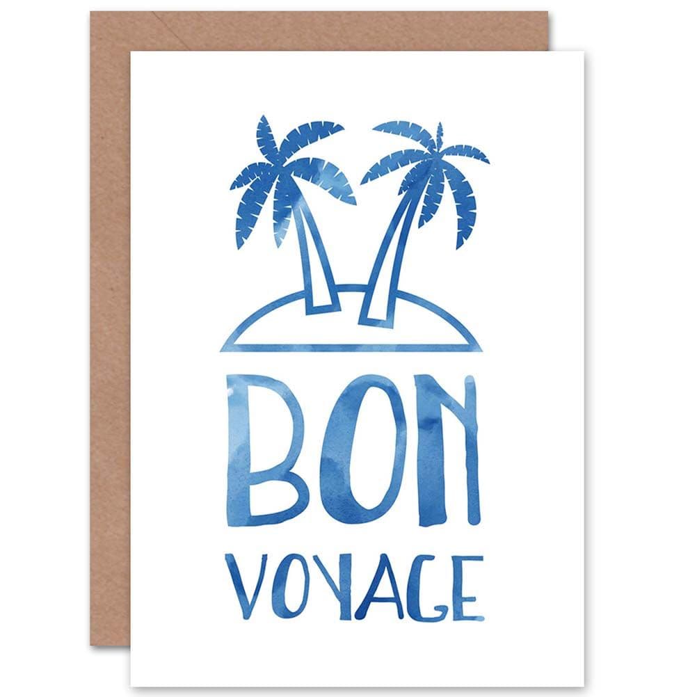 Bon Voyage Tropical Island Greetings Card