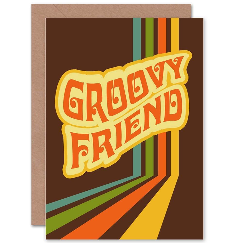 Friendship Back To The Groovy 70s Retro Greetings Card