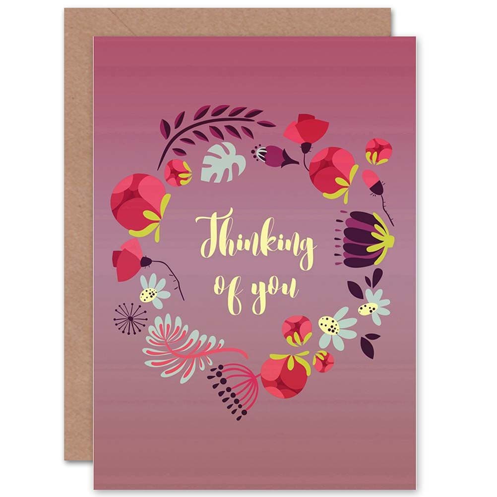 Friendship Thinking Flowers Greetings Card