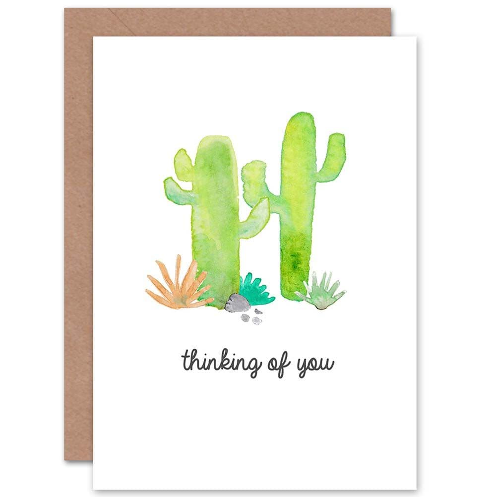 Waving Cactus Greetings Card