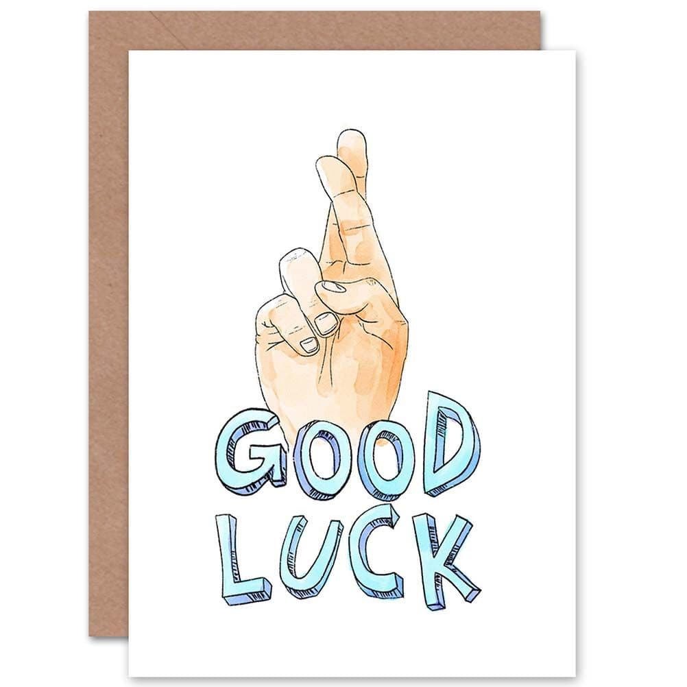 Good Luck Fingers Crossed Greetings Card