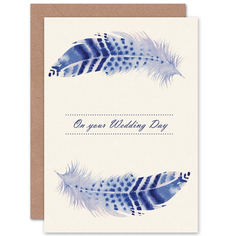Feathers Wedding Greetings Card